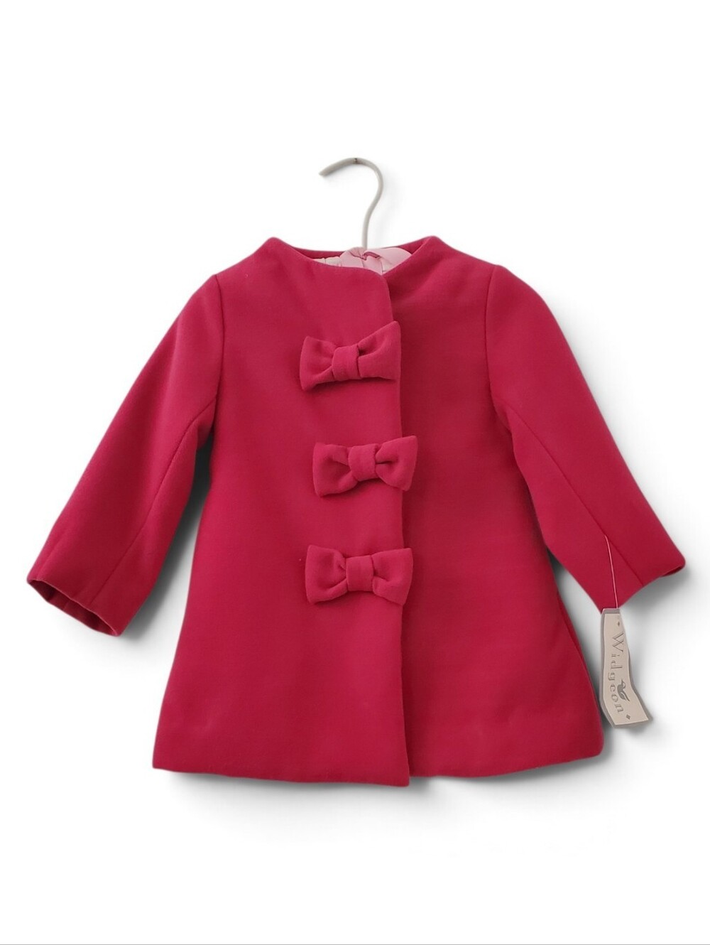 NWT Widgeon Toddler Fuchsia Bow-Front Coat (2)